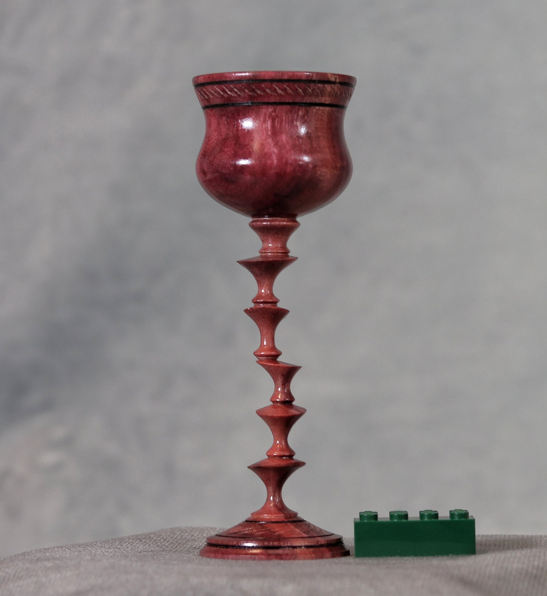 Purpleheart off center Goblet