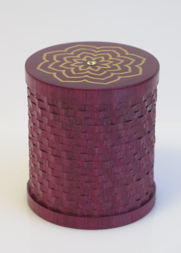 Purpleheart with gold epoxy inlay