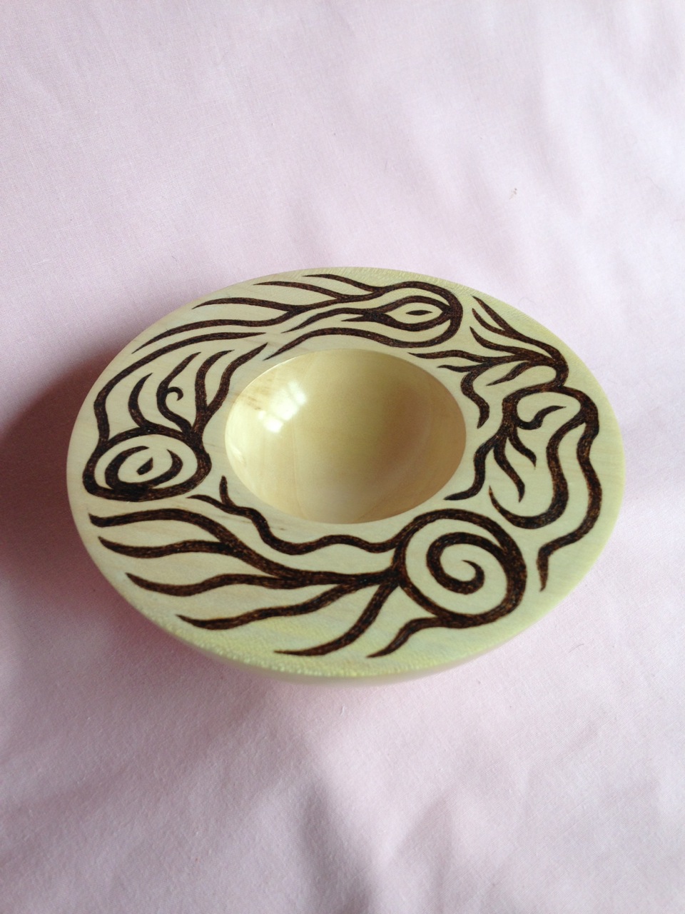 pyrographed bowl