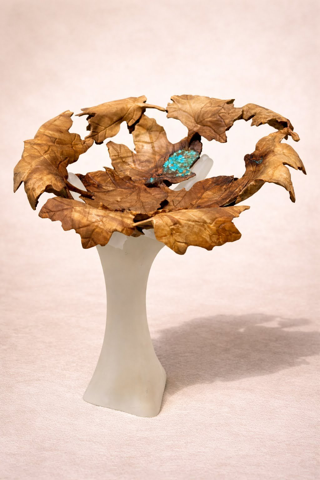 Quilted Poplar Maple Leaf Bowl (elevated)
