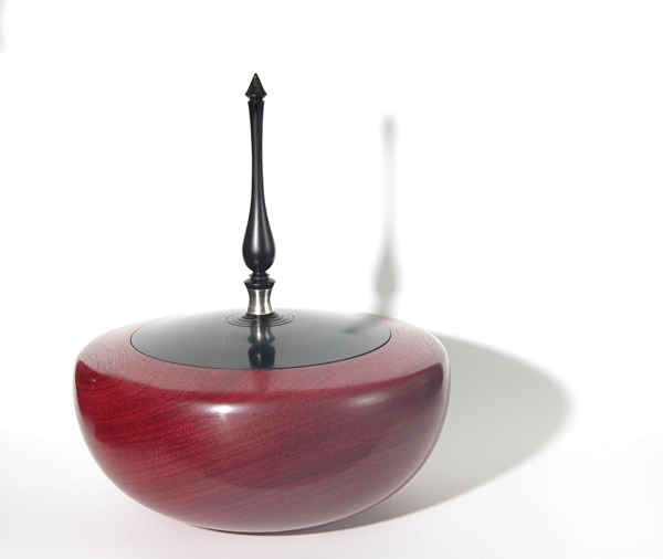 red heart, ebony and silver