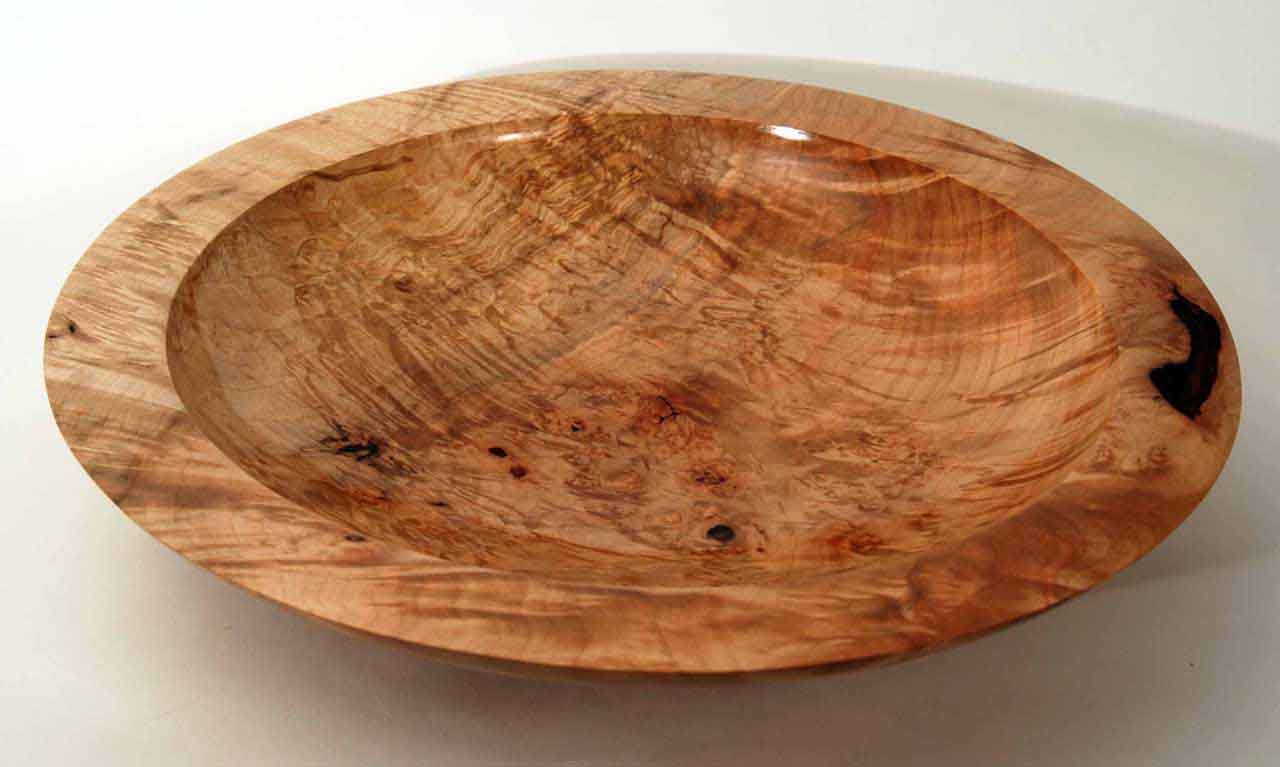 Red Maple Wide-Rim Platter#1091- Top View