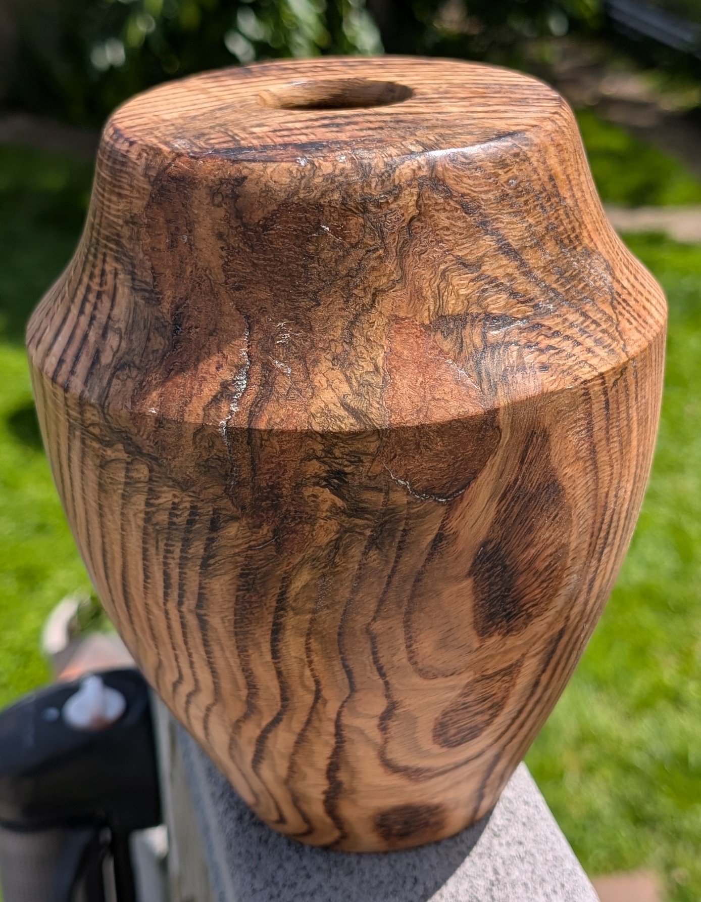 Red oak vase