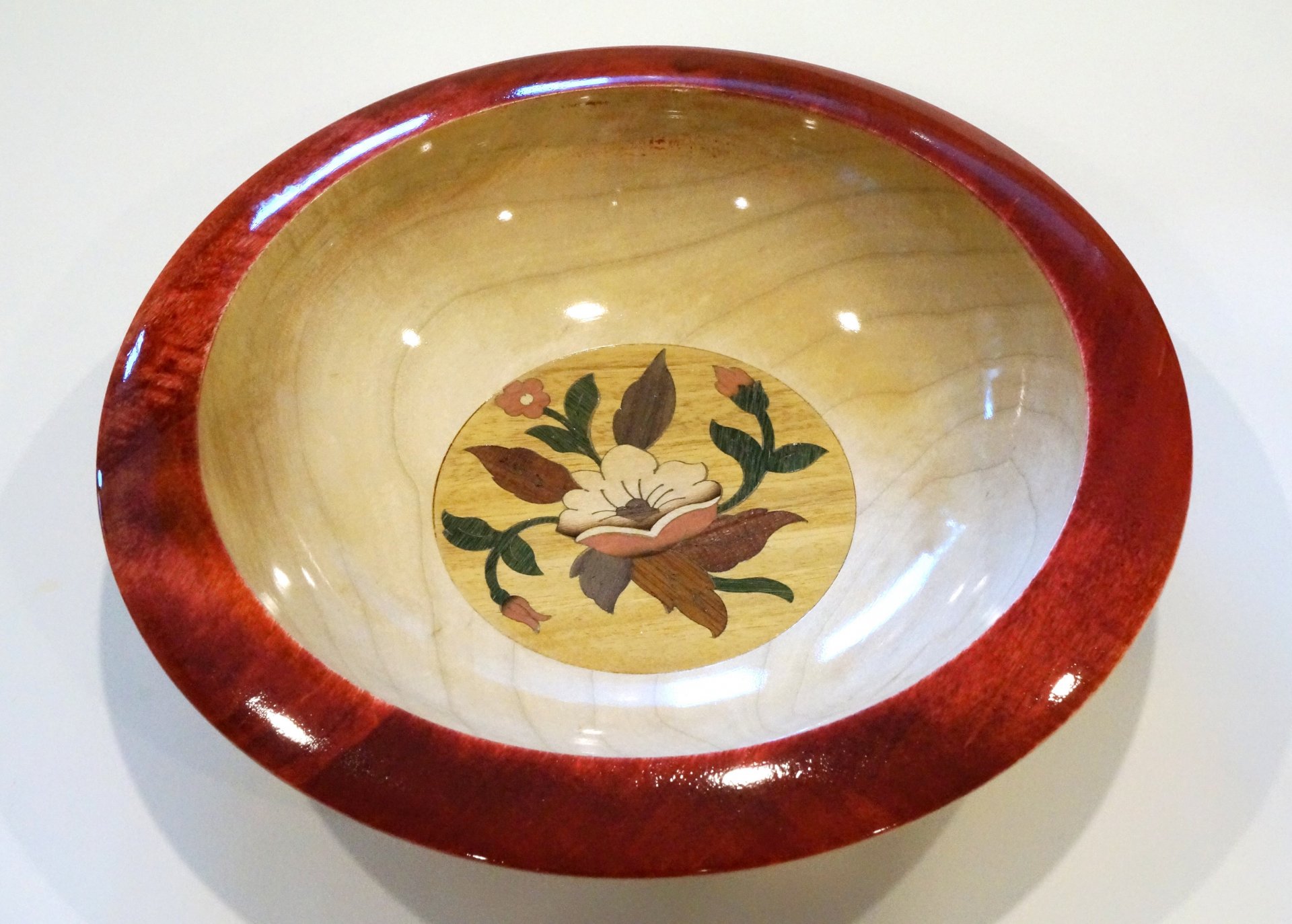 Red Rim Maple Bowl