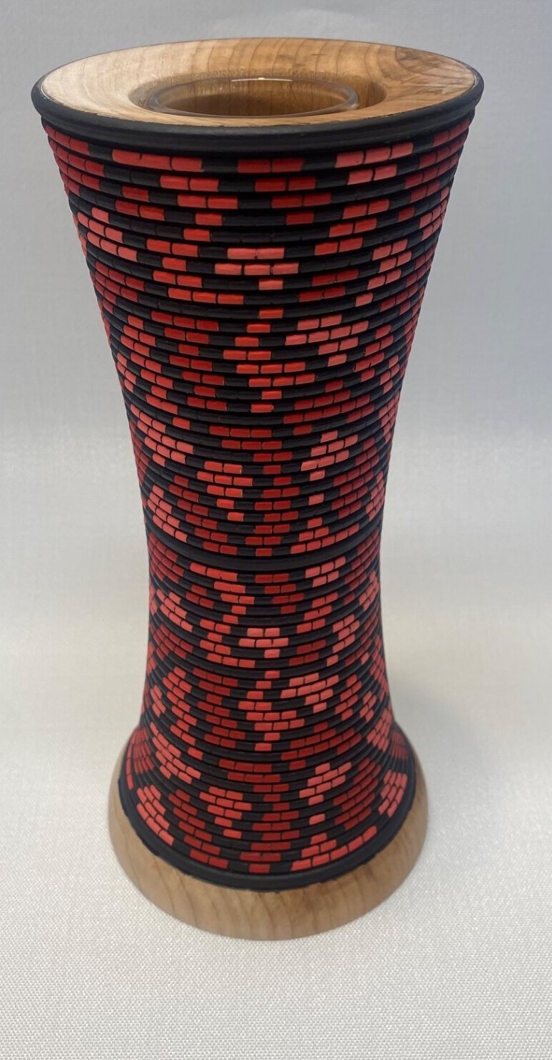Reds in Black Vase