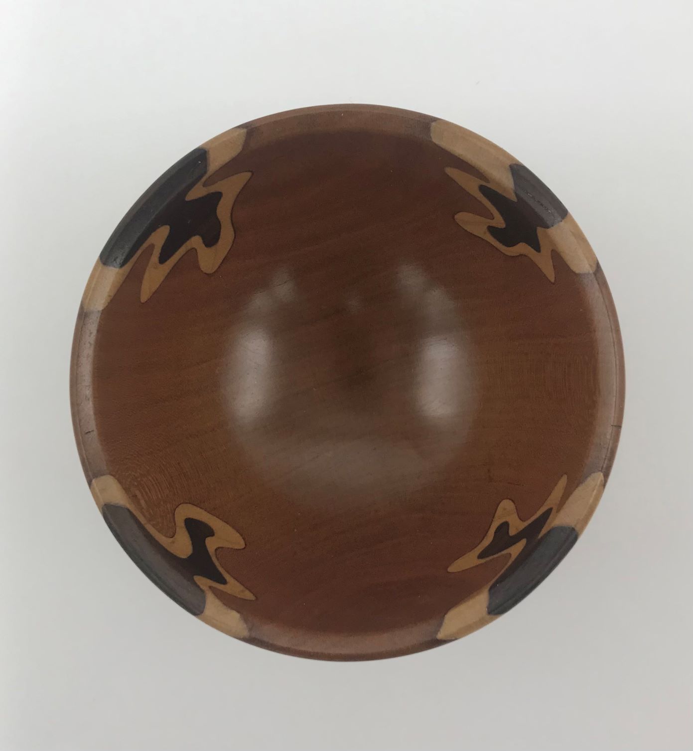 Rice bowl with wood inlays Picture 2