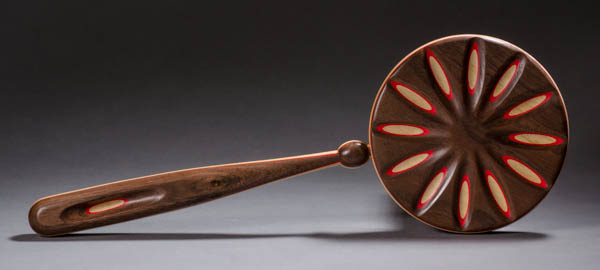 Routed Walnut veneer mirror