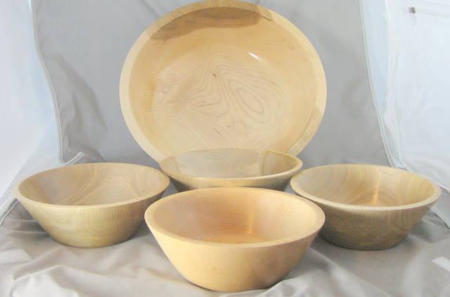 Salad Bowl set of Maple