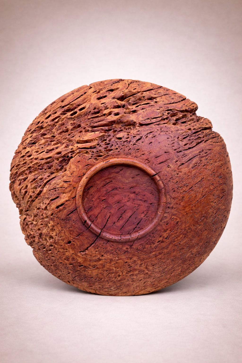 Salmon Gum Burl Platter (back)