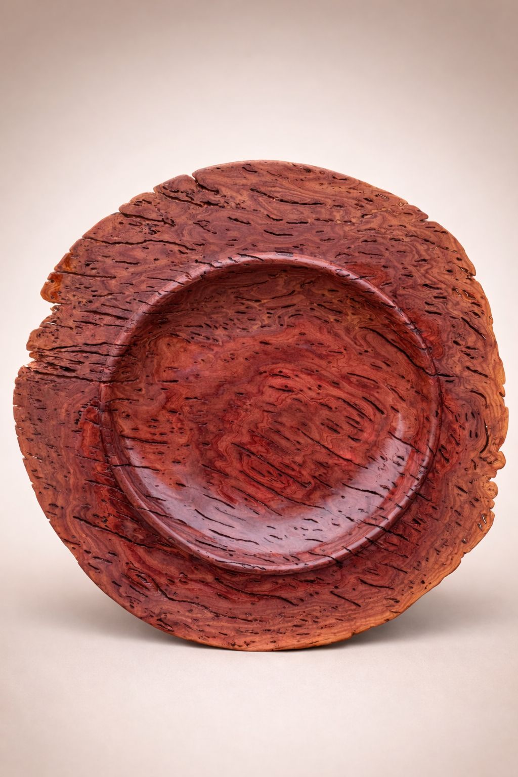 Salmon Gum Burl Platter (front)