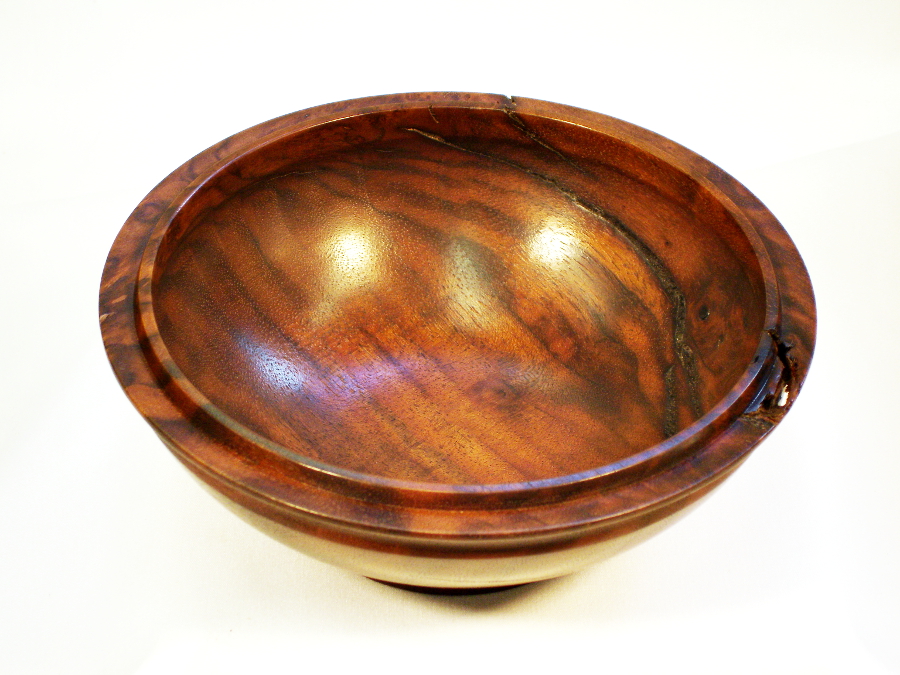 Salvaged Walnut Burl Bowl -1203-3 Top Angle