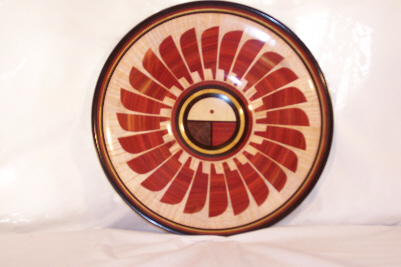 segmented Indian feather plate