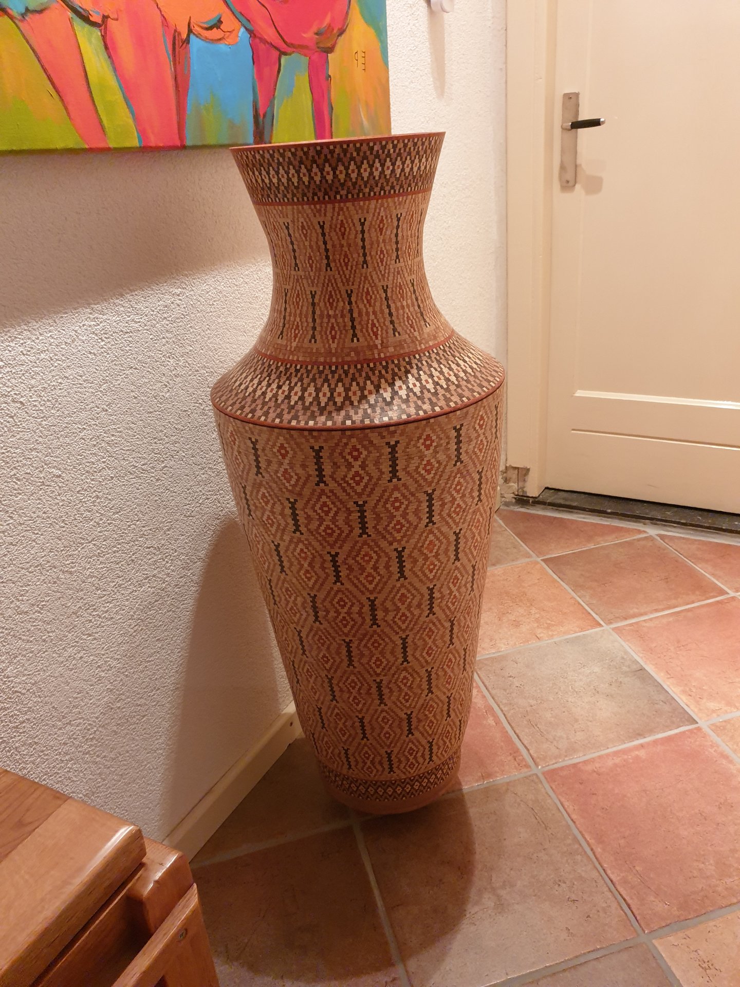 Segmented large vase.