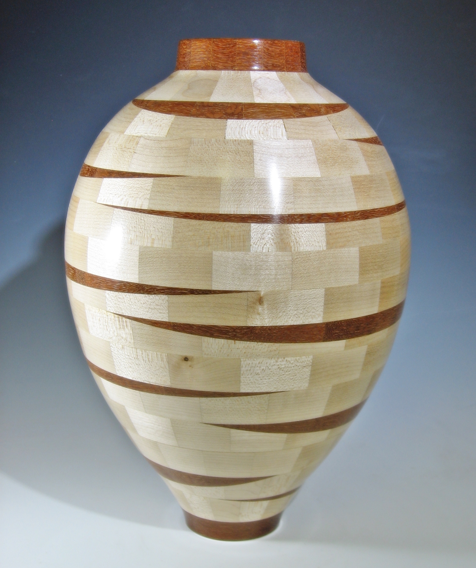 Segmented Maple and Lacewood Vase