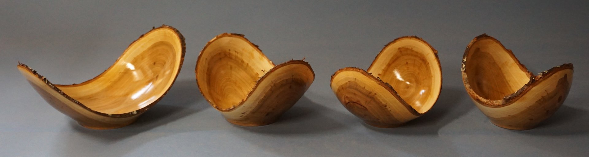 Serial 22034-37 Black Cherry Bark edge Bowls