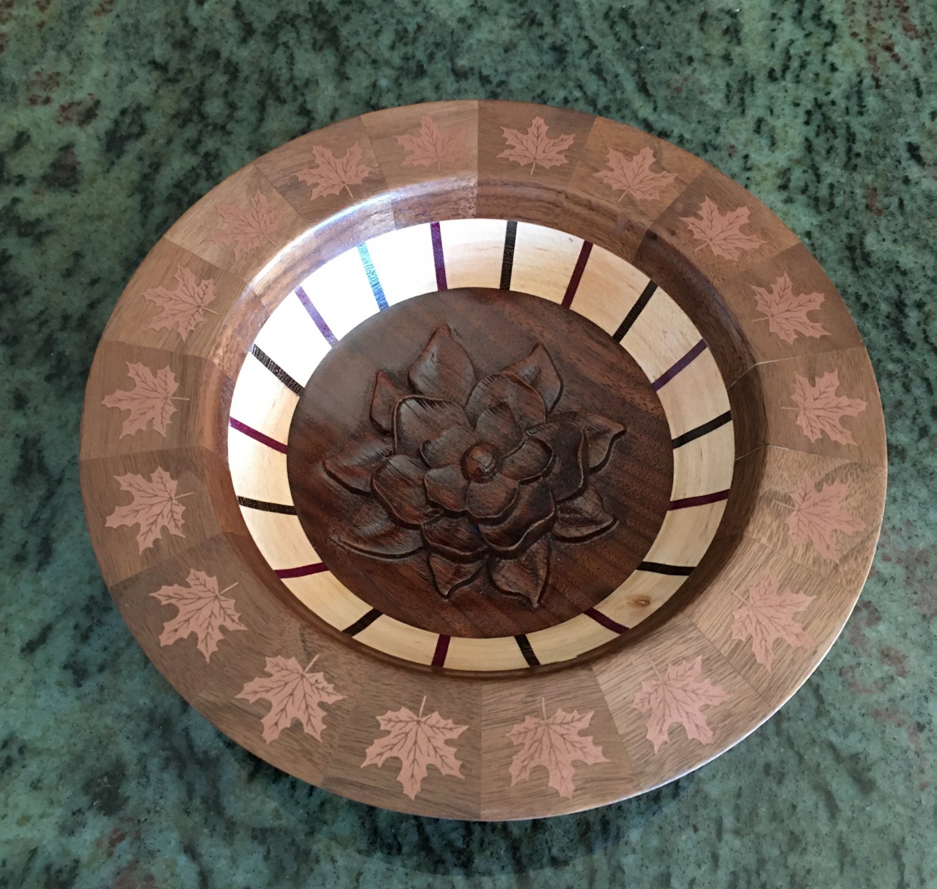 Small Segmented Bowl - Fall Decorated