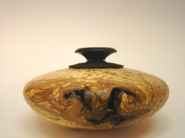 Spalted Ash hollow form with lid on