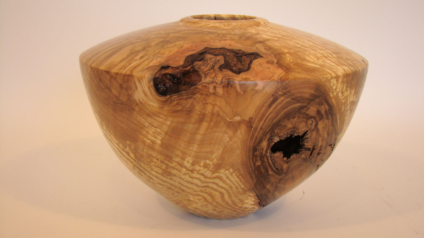 Spalted Ash hollow form