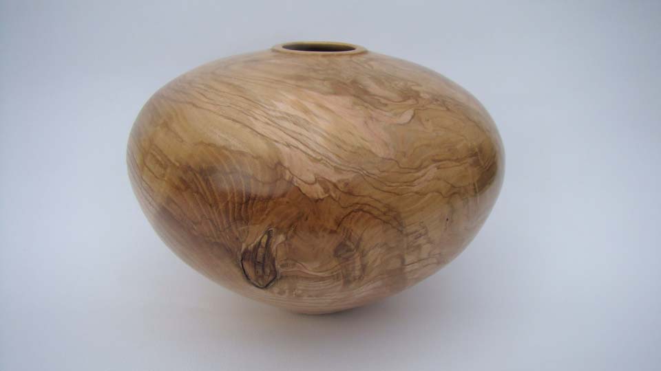 Spalted Ash hollow form.