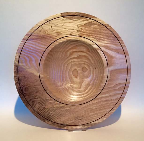 Spalted Ash Wide Rimmed Bowl
