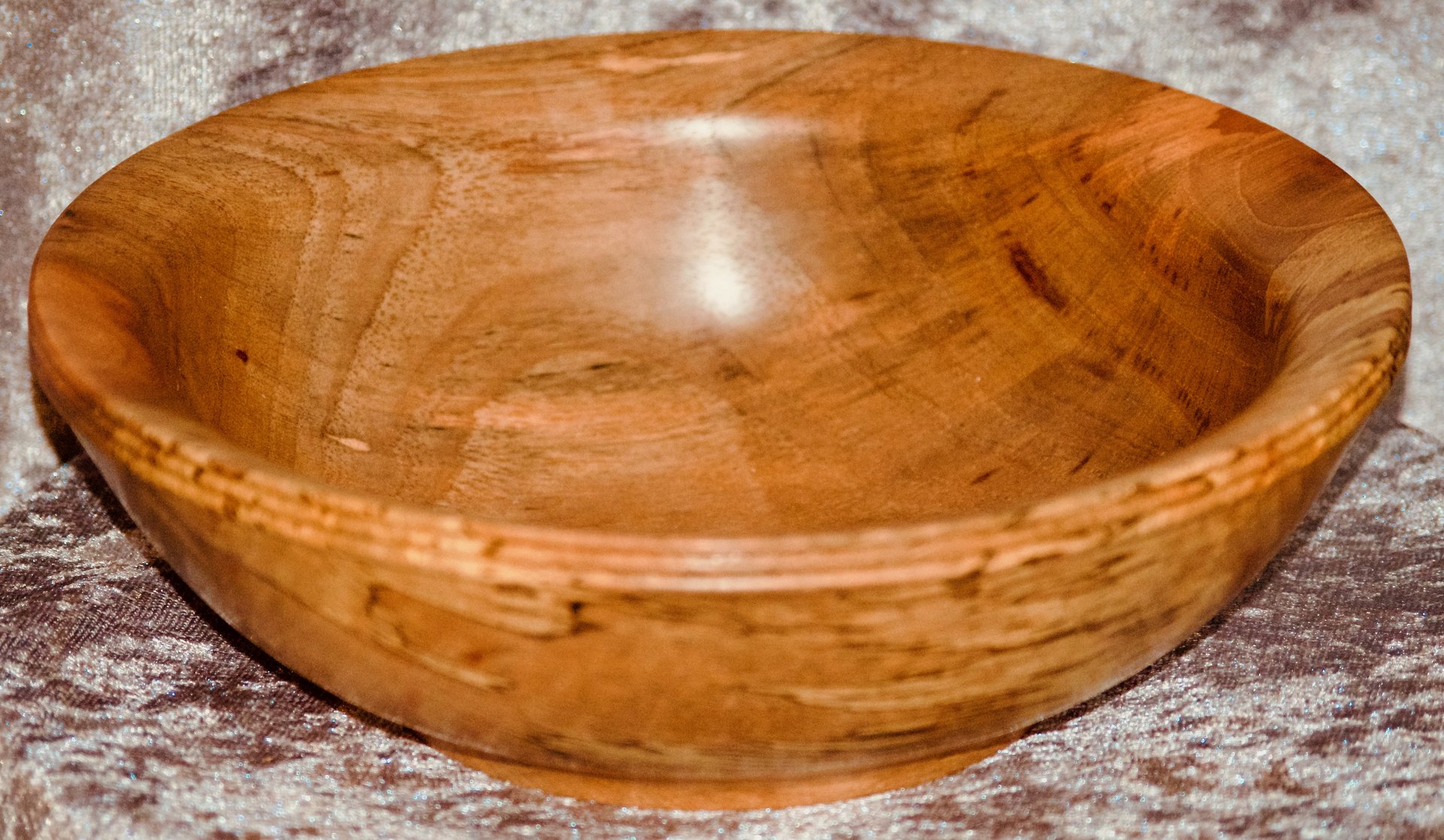 Spalted, beaded pecan bowl (top)