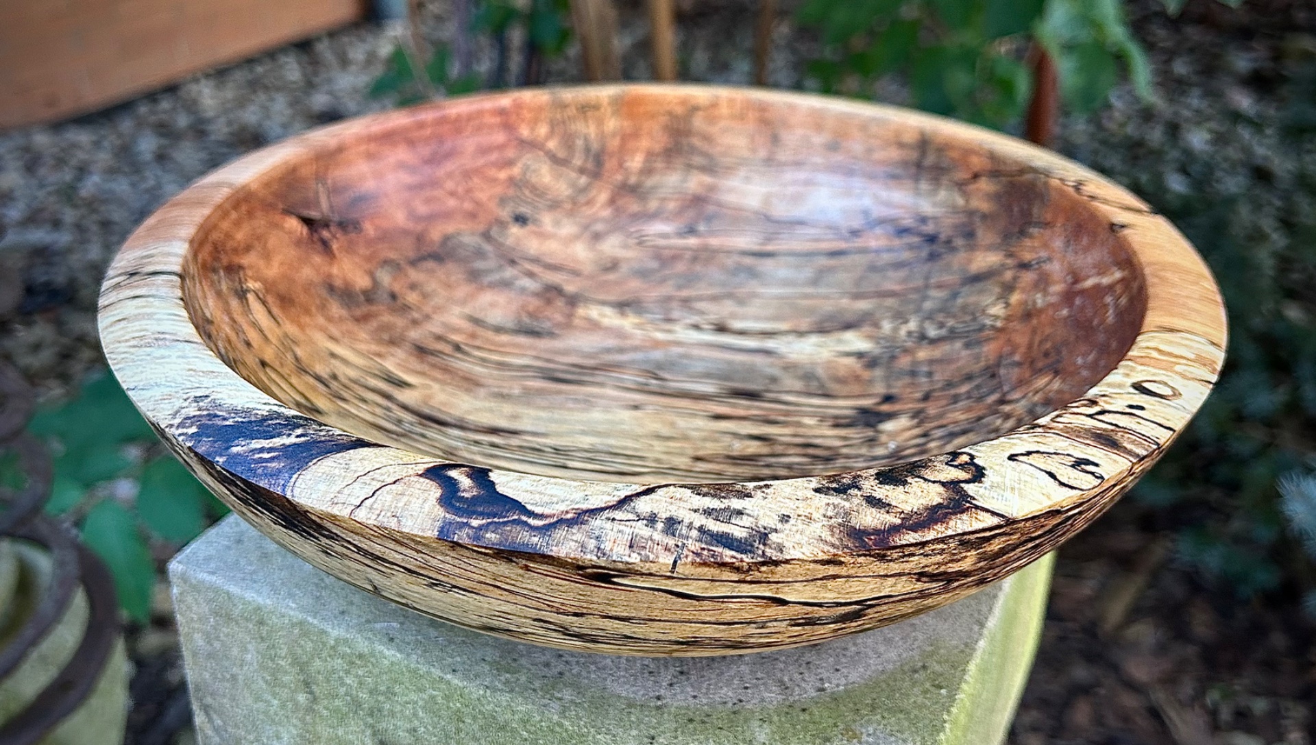 Spalted beech bowl