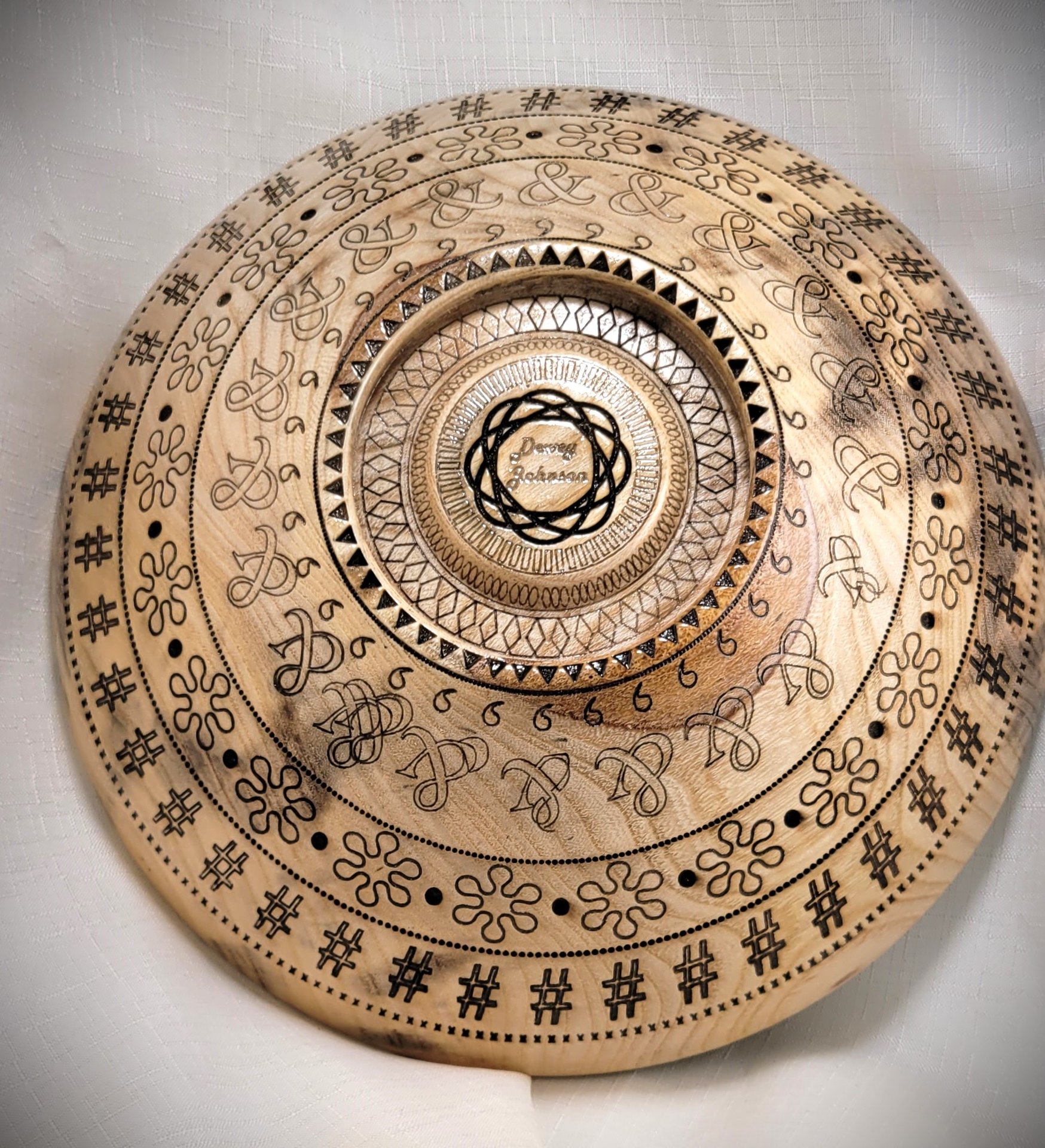 Spalted Hackberry Bowl.