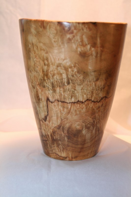spalted maple burl open vase