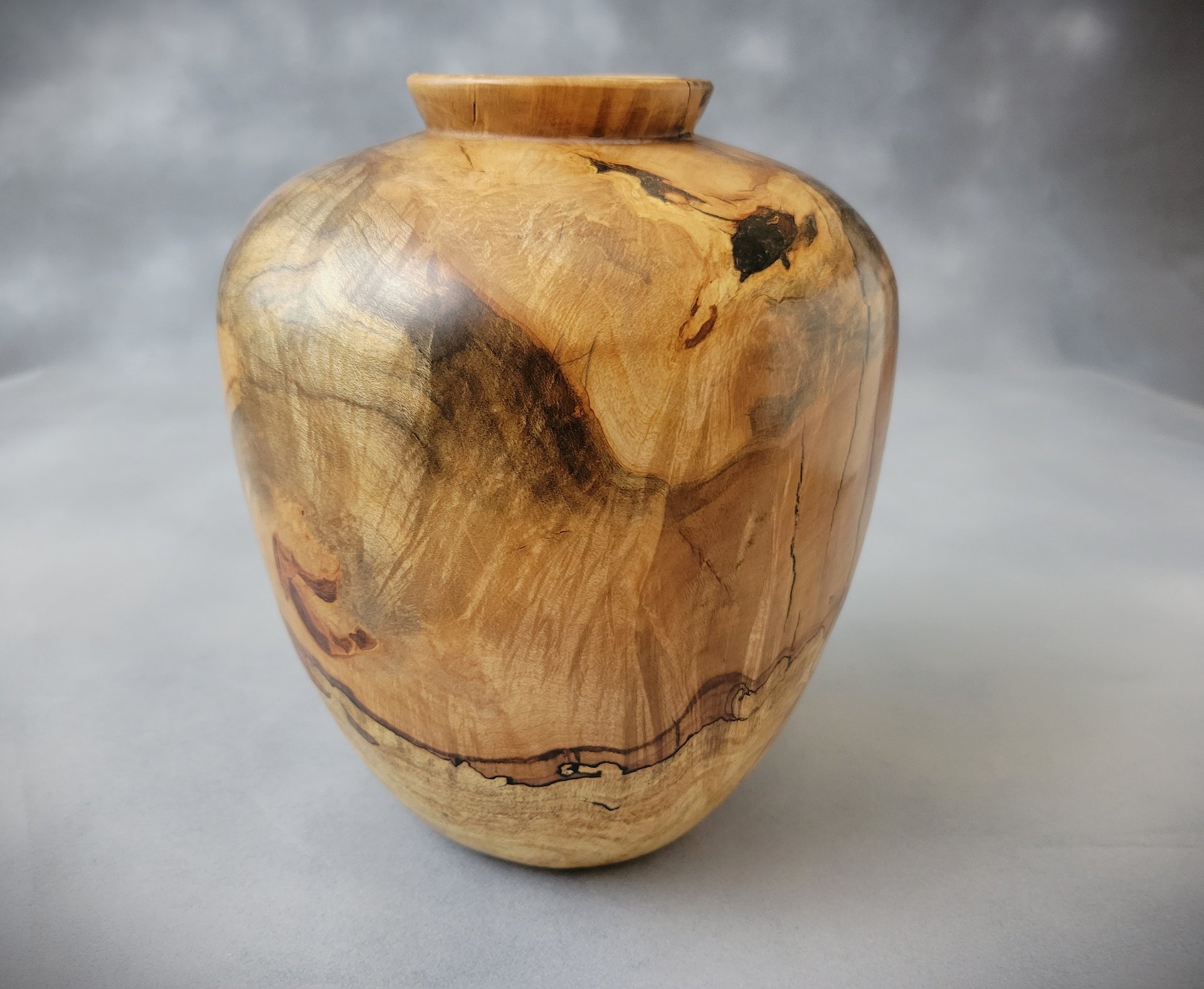 Spalted maple vase