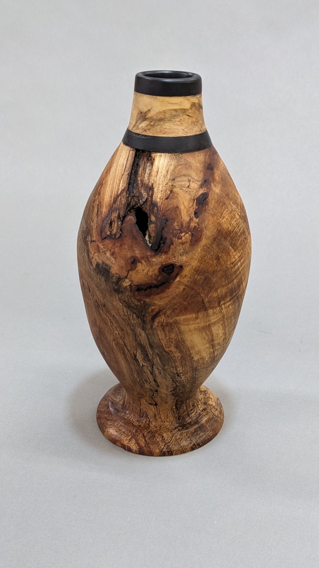 spalted pecan vase