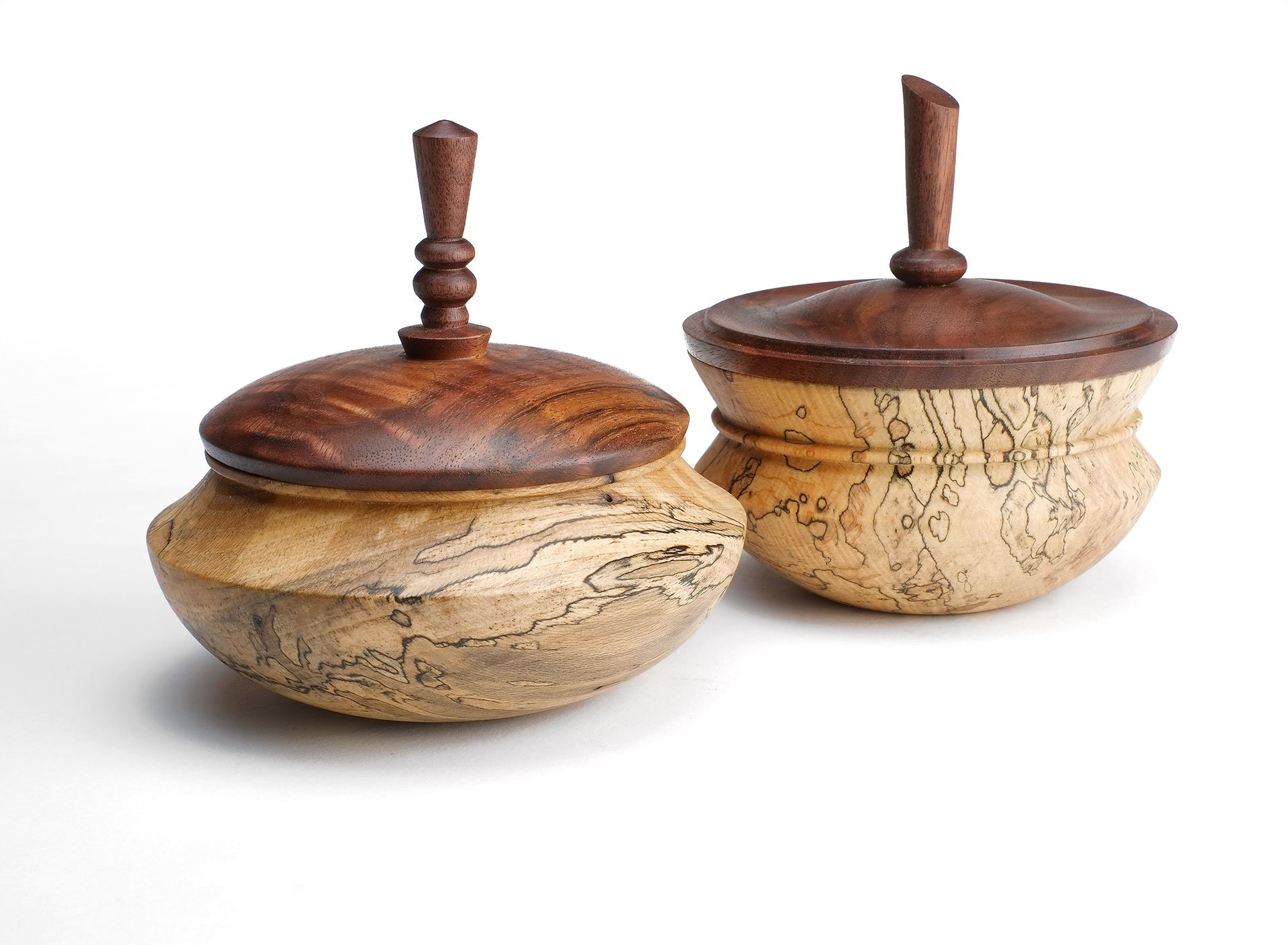 Spalted Sycamore & Walnut Boxes