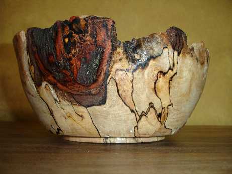 Spaulted maple with free edge