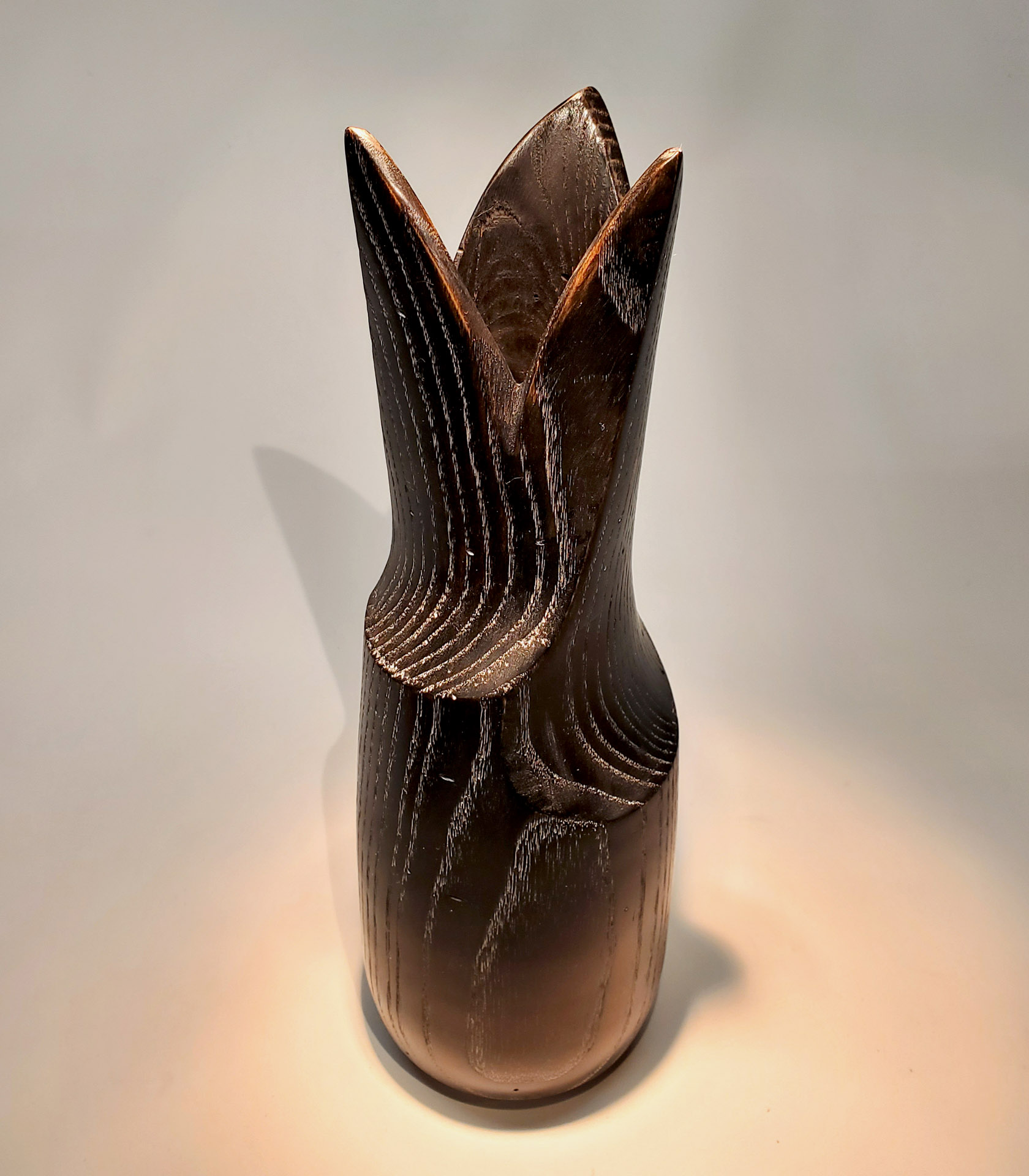 Spiral Limed Ash Vase