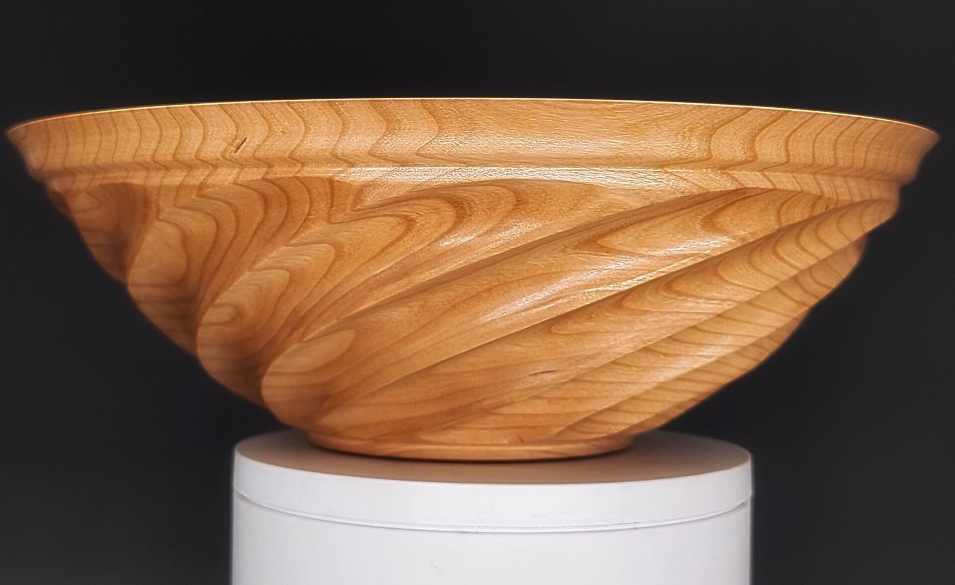 Spiraled 12" Cherry bowl
