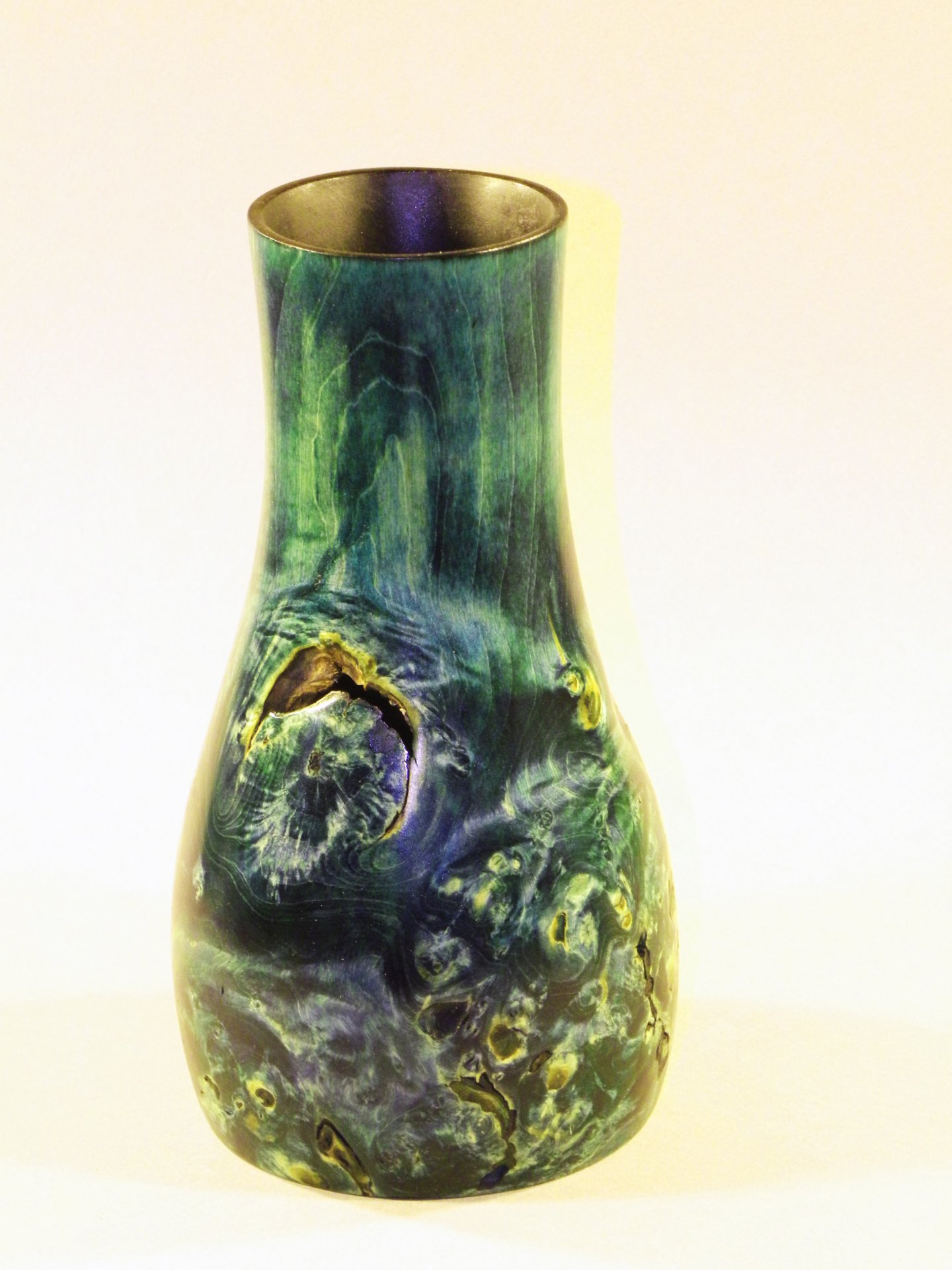 stained hollowed vase