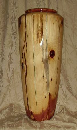 Tall cedar vessel