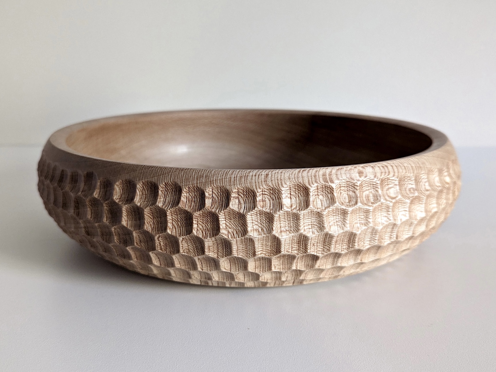 Textured sycamore bowl