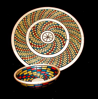 The bowl and plate together