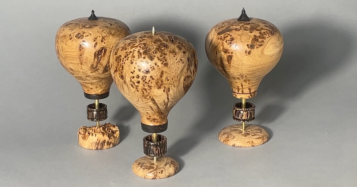 Three hot air balloons