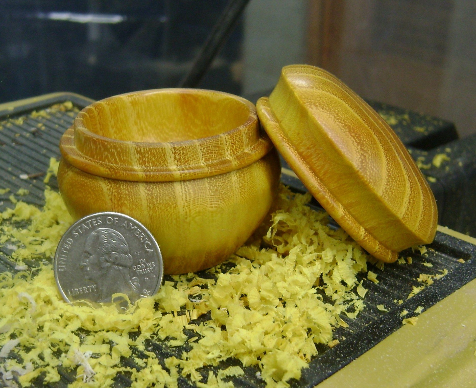 Tiny Osage orange Lidded Keepsake box