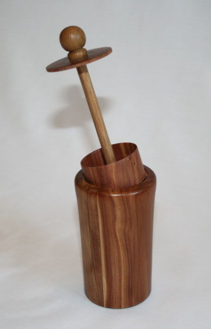 Toothpick Holder in Cedar Opened