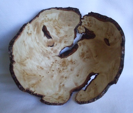 Top view, root burl bowl