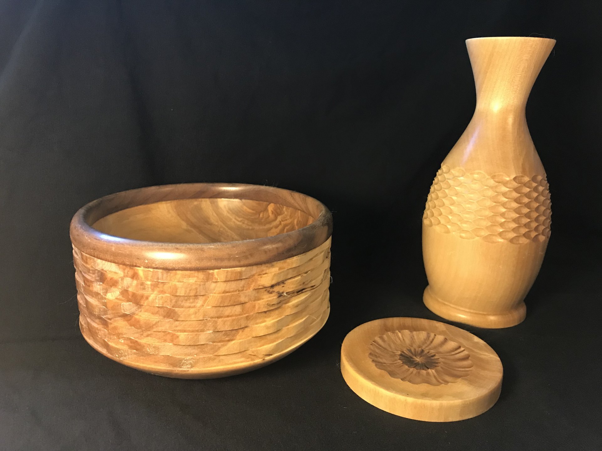 Turnings embellished on a CNC