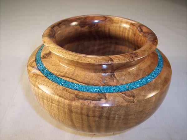 Turquoise inlay hollow form