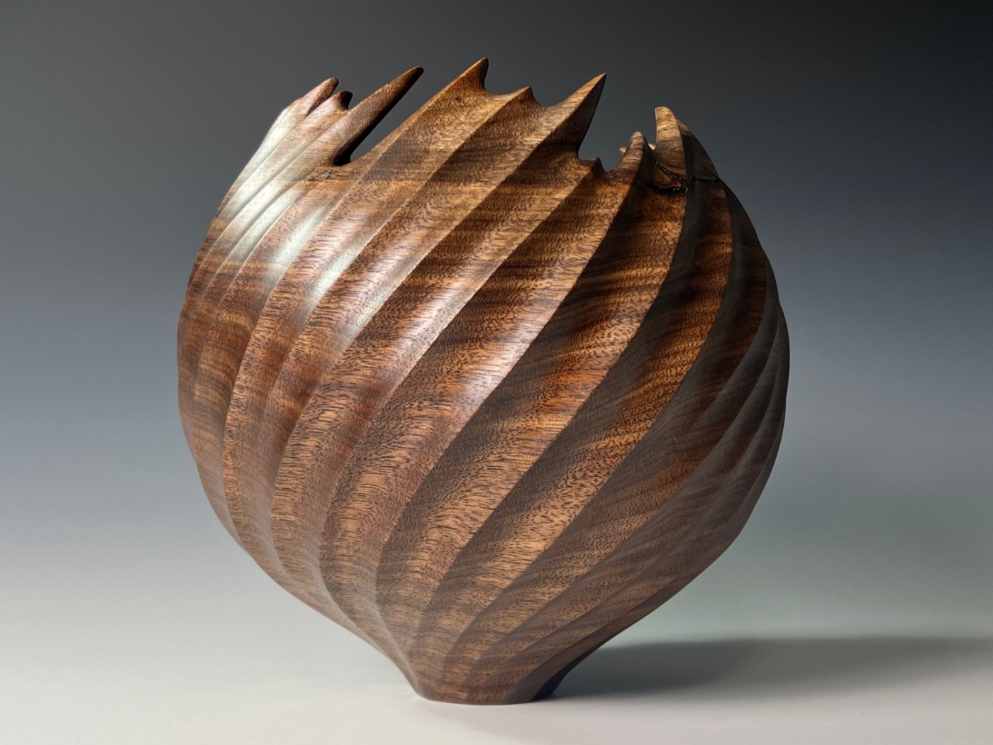 Twisted Walnut Vessel