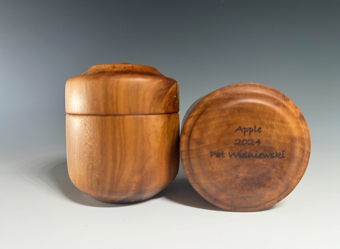 Two Apple Lidded Boxes