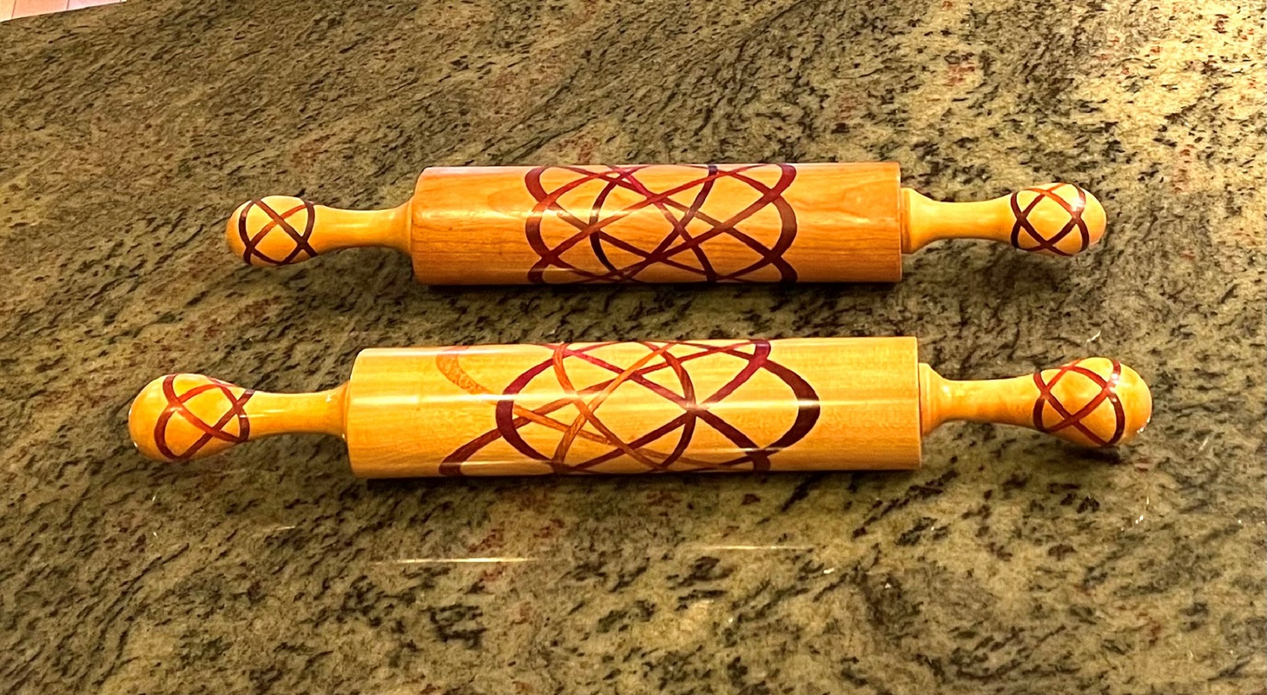 Two decorative Celtic Knot Rolling Pins