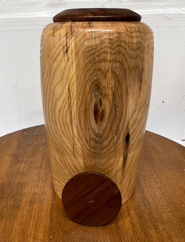 Urn number 4 for me. I believe its Cherry wood. Etimoe used for top.