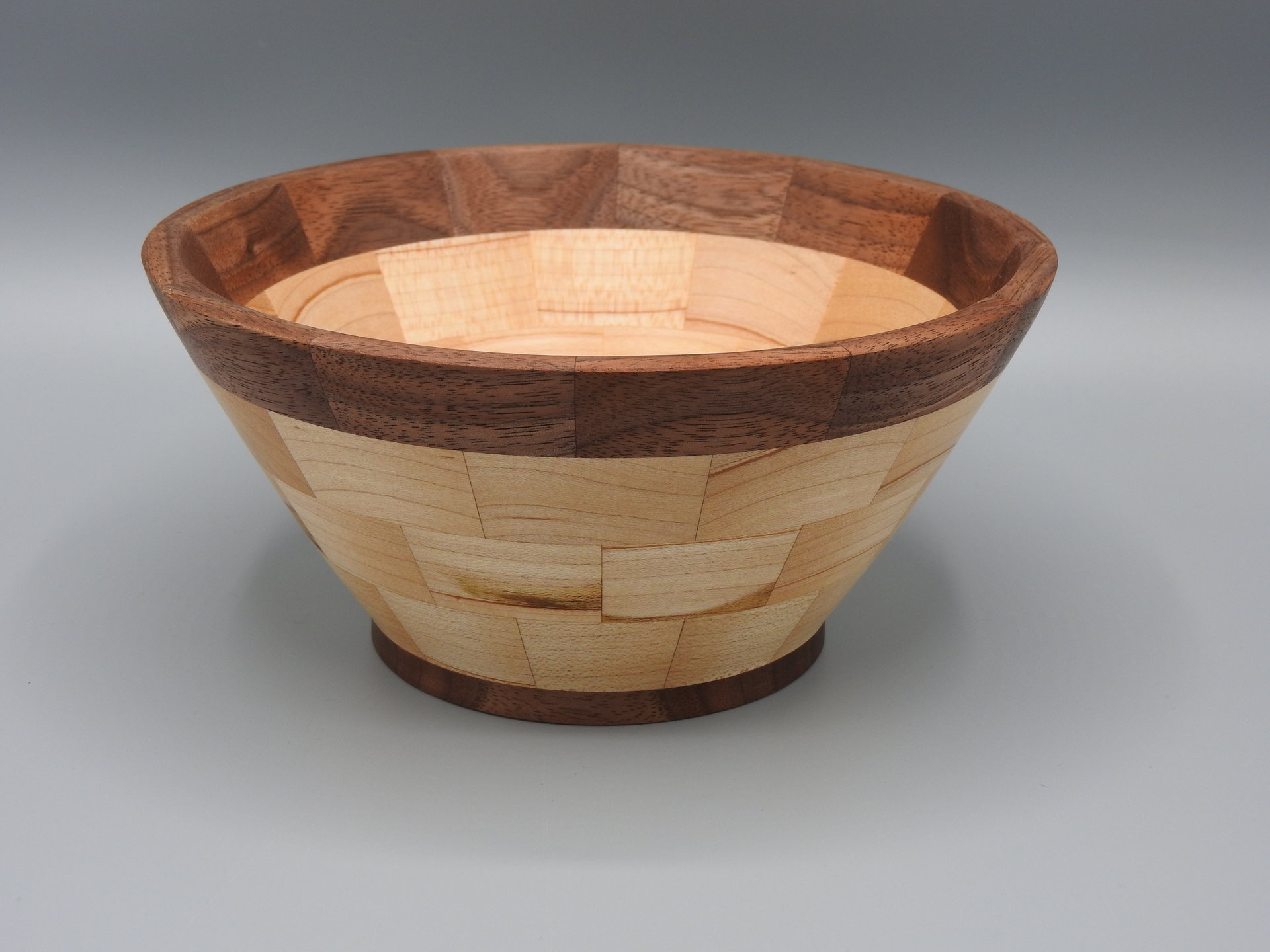 Walnut and Maple Segmented Bowl