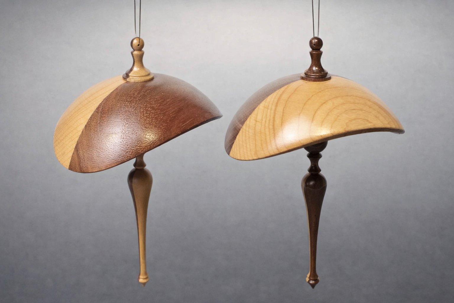 Walnut and maple split umbrella both sides